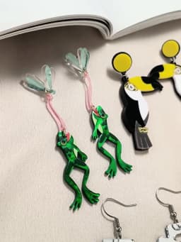 Cute Bird Acrylic Parrot Drop Earring Punk Party Style Hip Hop Animal Bird Parrot Earrings For Women Fashion Jewelry New2019