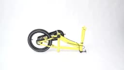 14'' Yellow Children's Bicycle Learning Bike 2 Training Wheel Chain Cover Mudguard Adjustable Sturdy for 39.37-45.28" Children