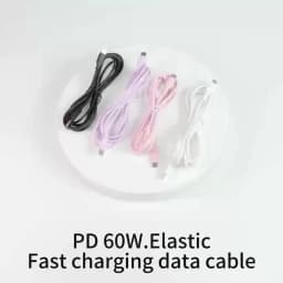 60W 3A Super Fast Charge PD Type C Liquid Silicone Cable Quick Charge 1M 2M 3M USB Cable USB C to C Charger Cable