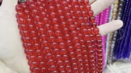 Natural Stone Colorful Garnet Red Amber Yellow Olive Green Glass Crystal Round Loose Beads For Jewelry Making DIY Bracelet