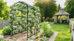 U-Shaped Garden Trellis Plant Climbing Frame for Climbing Vegetables And Flowers Metal Greenhouse Support Frame