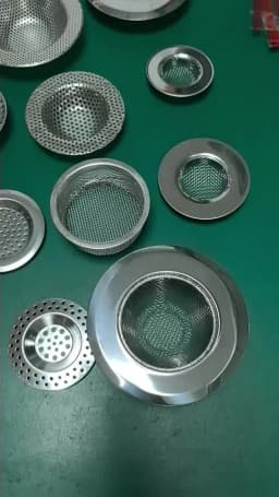 Kitchen Sink Filter Stainless Steel Mesh Sink Strainer Filter Sewer Mesh Strainers Bathroom Sink Strainer Drain Hole Filter Trap