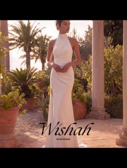 Wishah Customized Elegant White Halter Pleated Sleeveless Backless Button Forked Mermaid Long Bridal Gown for Wedding Party 2027