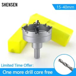 1Pc 15-100mm TCT Hole Saw Carbide Tip Core Drill Bit Cutter Drilling crown for metal Stainless Steel Alloy