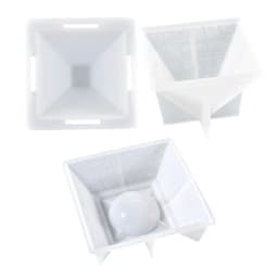 3pcs Pyramid Ashtray Epoxy Resin Mold Smoke Storage Box Casting Silicone Mould DIY Crafts Ornaments Making Tool