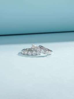 MODIAN D Color U Shape Moissanite Earrings 925 Sterling Silver Elegant Exquisite Hoop Earrings For Women Wedding Jewelry