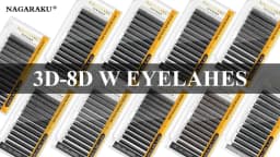 NAGARAKU Automatic Flowering 3D 4D 5D 6D 7D 8D W Shape All Size Premade Fans Eyelash Extensions Natural Soft Individual Lashes