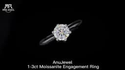 AnuJewel 1ct 2ct 3ct 5ct Engagement Ring