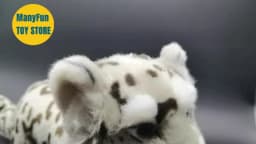 Snow Leopard Plush Toy High Fidelity Cute Snow Panther Plushie Lifelike Animals Simulation Stuffed Doll Kawai Toy Gifts For Kids