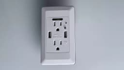 2 USB Charger Wall Outlet 15Amp Receptacle Charging Ports 2 Electrical AC Outlets Auto On/Off Nightlight Sensor and Wall Plates