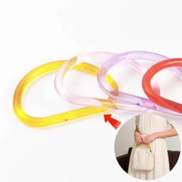 2/4/10Pcs 10cm Acrylic D Ring Transparent Plastic Handle for Bags Handbag Woven-bag Replace Bag Handles Purse Frame Accessories