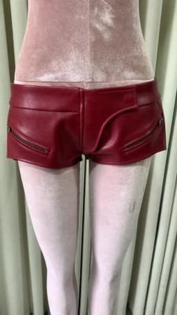 Lautaro Spring Summer Sexy Fitted Pu Leather Micro Mini Shorts Women Low Waist Punk Style Alt Gyaru Clothing Streetwear Buttoms