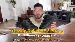 FitVille Wide Walking Shoes Hook Loop Orthopedic Man Casual Sneakers for Swollen Feet Neuropathy Comfort Sport Shoes for Men