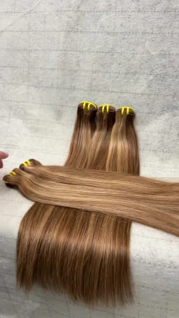 Highlight Bone Straight Human Hair Bundles Raw Virgin Hair P427 Colored Ombre Honey Blonde 100% Vietnamese Human Hair Extensions