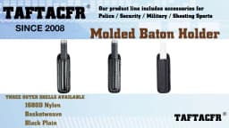 Molded Expandable Baton Holder Holds 16-Inch or 21-Inch Expandable Baton (Basketweave Artificial Leather)