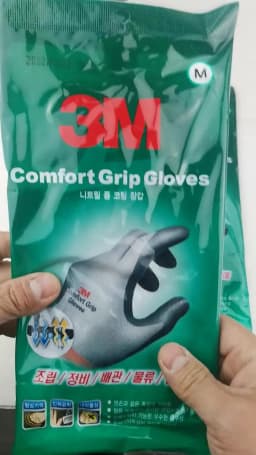 3M Work Gloves Comfort Grip Wear-Resistant Slip-Resistant Gloves Anti-Labor Safety Gloves Nitrile Rubber Gloves