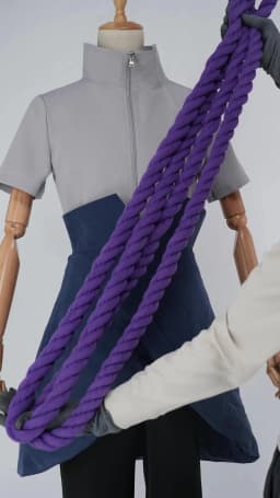 HOLOUN Uchiha Sasuke Anime Cosplay Costume Wig Grey Top Pants Belt Halloween Christmas Convention Adult Unisex Gift