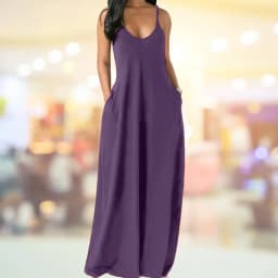 Summer Sexy Women Solid Color Boho Maxi Club Dress Casual Long Dress Party Infinity Robe Longue Femme