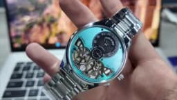 Flying Tourbillon Full Skeleton Design Sapphire Glass & Fine Steel Strap - Waterproof, Luminous Business Watch Customize Logo