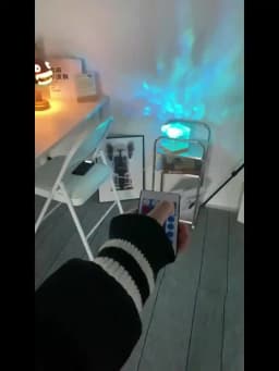 1PC Ocean Wave Projector Light Ocean Lava Lamp Luminorthe Cube Northern Lights Cube 16 Colors,Dynamic Ripple Effect,Living Room