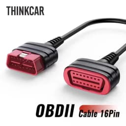 THINKCAR Extension Cable Universal 16 Pin OBD2 Diagnostic Extender Cable Male to Female Port Car Extension Cord