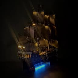 BYB LED Light Kit For LEGO 10365 Captain Jack Sparrow's Pirate Ship Building Blocks Decorative Lamp (Not Include Building)