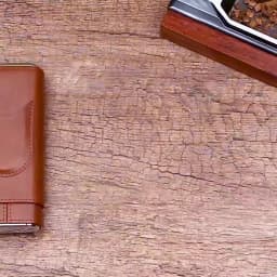 Galiner Travel 3 Tubes Cigar Case Leather Brown Black Portable Mini Humidor Holder Box With Cigar Cutter