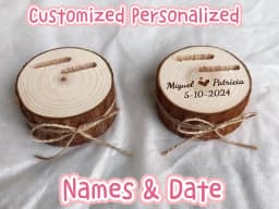 Custom Ring Box Personalized Wedding Valentines Engagement Wooden Ring Bearer Box Jewelry Boxes Ring Boxes