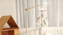 Wooden Mobile Bracket 0-12 Months Toy Crib Bell Floor Stand Newborn Crib Bell Hanging Stand Baby Crib Bell Stand Baby Rattle Toy