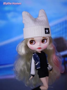 ICY DBS Blyth Doll Pleated Skirt Leather Jacket Hat Set Anime Girl jiontBody 1/6 BJD