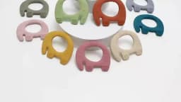 Cute Baby Silicone Elephant Teether Food Grade Safe Teether Cute Cartoon Ease Teeth Pain Toy Teething Gift Oral Care