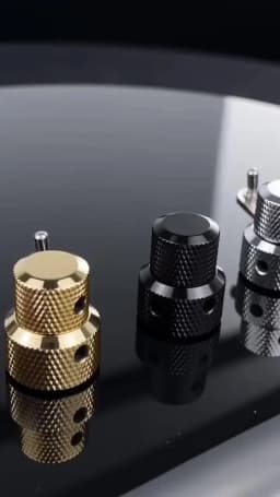 Guyker 1 Pcs Concentric Stacked Knobs, Dual Knurled Control Knobs, High Grade Dome Volume Tone Knob Replacement Chrome