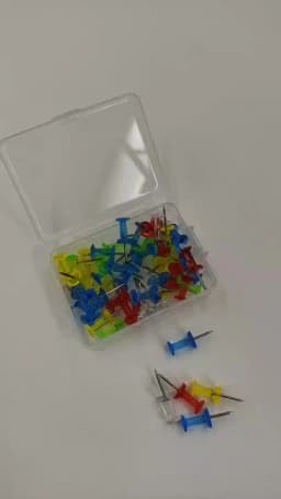 50PCS Push Pins Clear Multicolor Plastic Head Thumb Tacks For Bulletin Board Corkboard Office Photo DIY Craft Projects