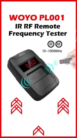 WOYO Radio Frequency Tester Remote Control Diagnosis Tool All Types of (IR) Infra Red (RF) Radio 10-1000MHZ Frequency Tester