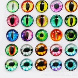 20Pcs Plastic Glass Dolls Eyes DIY Crafts Eyeballs Funny for Children Toys Dinosaur Animal Eyes Time Gem Accessories