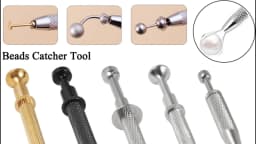 Professional Jewelry Holder Bead Ball Pick Up Tool Prong Tweezers Catcher Crystal Grabbers with 4 Claws Earring Making Grasping