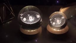 3D Crystal Lights Lamp Glowing Planetary Galaxy Night Light Crystal Ball Night Lights Bedside Light Home Decor Christmas Gift