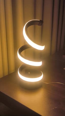 1PC Simple Spiral External Emitting Bright Desktop Desk Lamp, USB - Three-color Lighting, Suitable for Living Room and Bedroom D