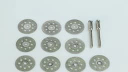 12pcs Diamond Cutting Disc 20/22/25/30mm With 3mm Mandrels Mini Cutting Disc Circular Saw Blade for Dremel Rotary Tools