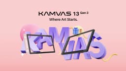 Huion Kamvas 13 (Gen 3) Graphics Tablet with Screen Pentech 4.0 16K Levels Pressure Pen Display Dual Dials 5 Press Keys