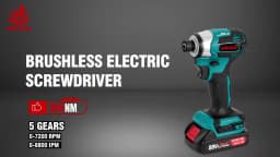 ONEVAN 600N.m Brushless Electric Screwdriver 5-Speed Cordless Electric Impact Driver Kit Drill Tool For Makita 18V Battery Pin