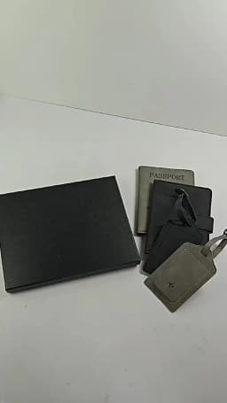 Custom Name Passport Holder Luggage Tag Gift Box Fashion DIY Travel Accessories Dropship Wholesale Engrave Logo Travel Wallet