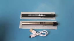 USB Rechargeable Portable Medical Penlight Emergency Flashlight Rechargeable 2 in 1 Pocket LED Pen Lights with Pupil Gauge
