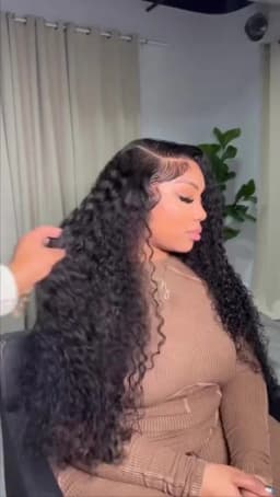 38 40 Inch 250% Density Kinky Curly 13X4 HD Lace Front Ideal Jerry Curly Wave HD Transparent 13x6 Lace Front Wig Brazilian Human Hair Natural Black Curly Wave Wig Pre Plucked With Baby Hair For Women