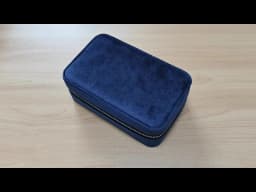 Portable Storage Organizer Retangle Jewelry Box Earring Holder Display Travel Jewelry Case Zipper Travel Case