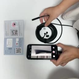 8mm Lens Industrial Endoscope, 1920p Borescope with Adjustable Led Light Ip67 Waterproof Camera for iPhone, Ipad, Samsung