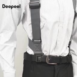 Heavy Duty Work Suspenders for Men X-Back Gripper Clasps Adjustable Strap Fully Elastic Adult Widen Men's Suspender