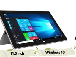 4GB RAM 64GB ROM Windows 10 Tablet PC 10.6'' Black Ultra Slim 1920x1080 Display Micro HDMI -Compatible Expandable