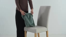 Elastic Jacquard Chair Cover For Dining Room Thick Dustproof Chair Cover Slipcover For Dining Kitchen Hotel Wedding Banquet