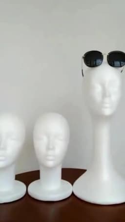 Female Styrofoam Mannequin Manikin Head Model Foam Wig Hair Lightweight Manikin Head Wig Display Stand for Scarves Jewelry Hats